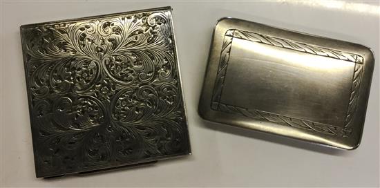 Silver card case compact